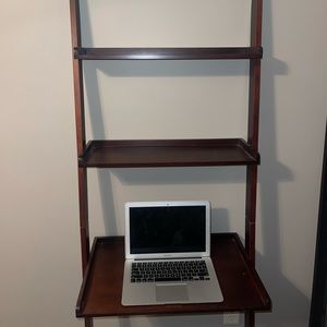 Leaning wall desk for minimal space